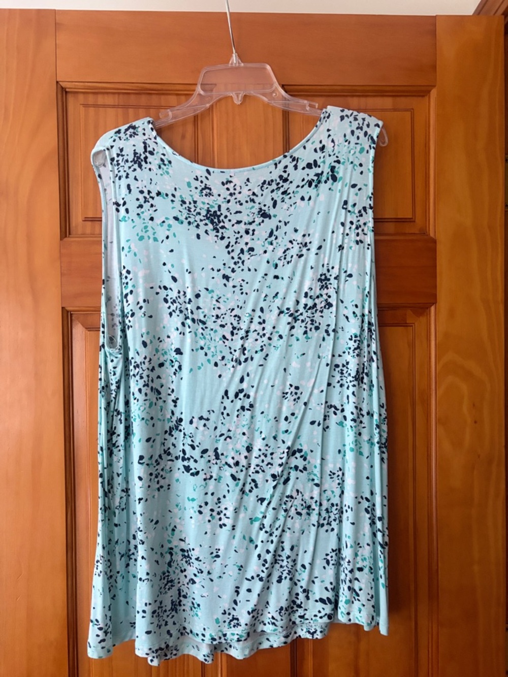 Croft & Barrow Mint Green Pleated Speckle Tank Top Sz 2X XXL - Picture 2 of 9